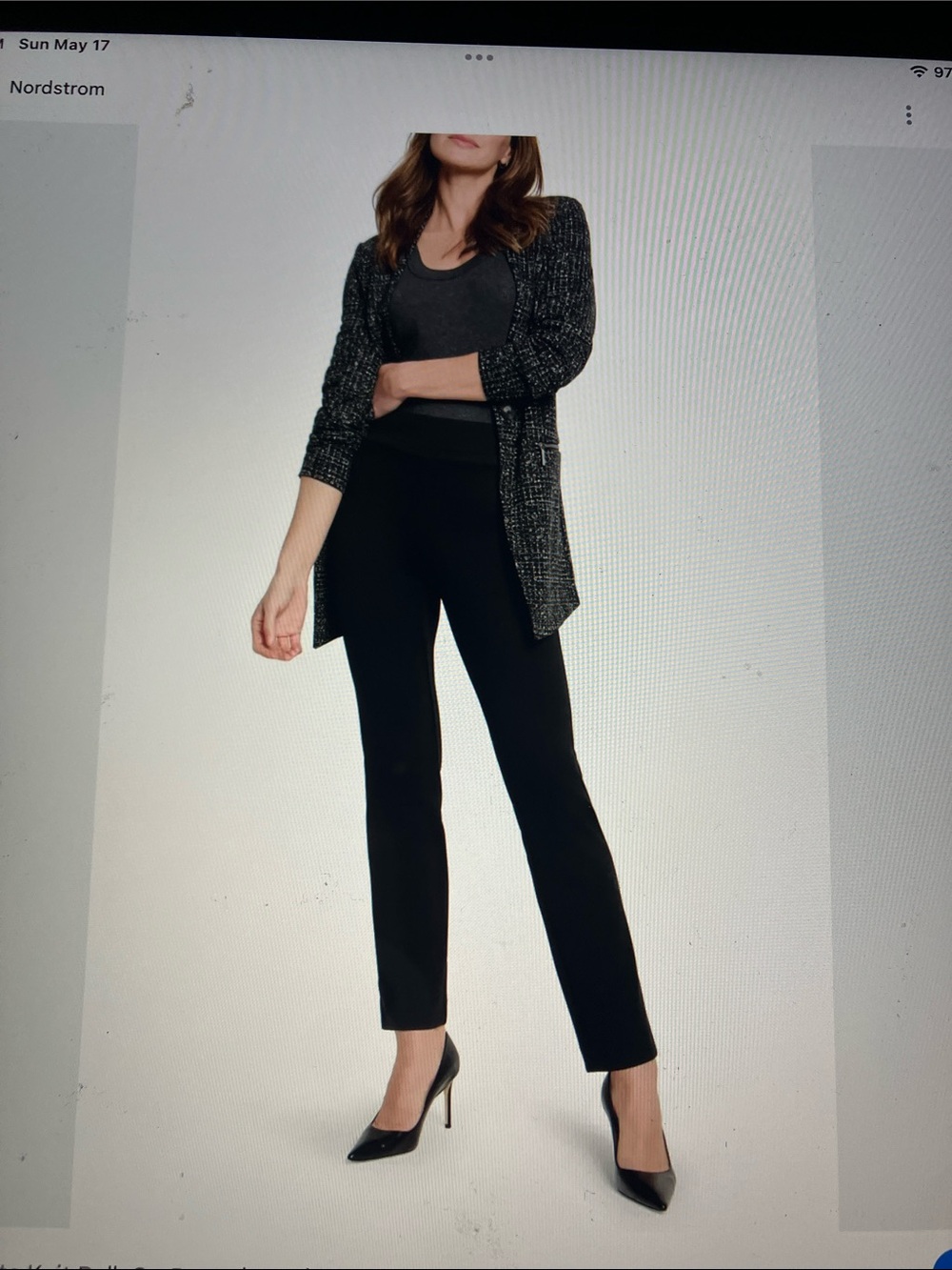 Sanctuary Black Straight-Leg Ponte Trousers